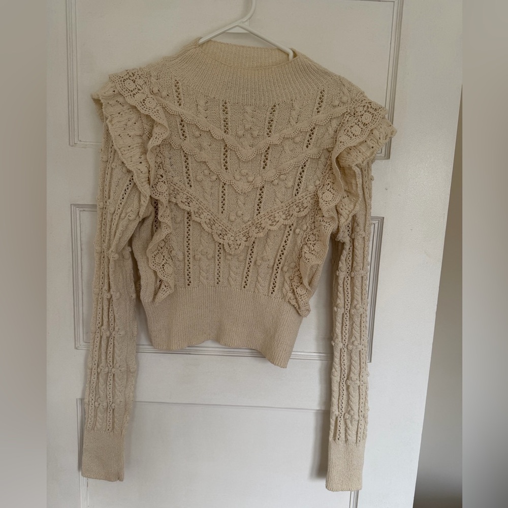 Lacy knit sweater by Zara